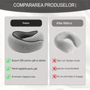 Pernă de călătorie ergonomică, tip melc
